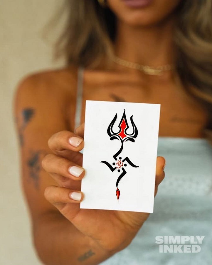 🚩Mahadeva's trishul tattoo on Ear line 🕉️🚩🌸 #nofilter for booking:  97600-83275 Address:… | Instagram