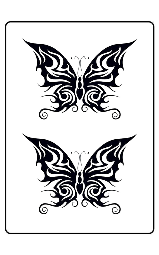 Tribal Bold Butterfly Temporary Tattoo