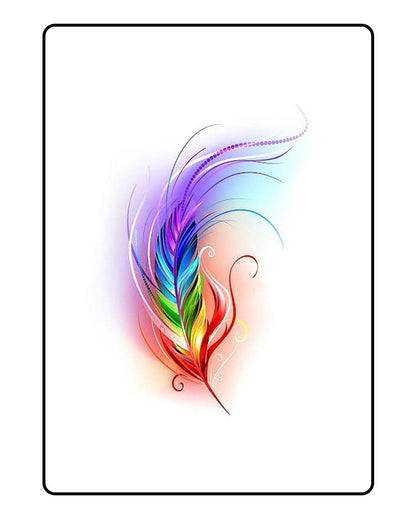 Glowing Feather Temporary Tattoo