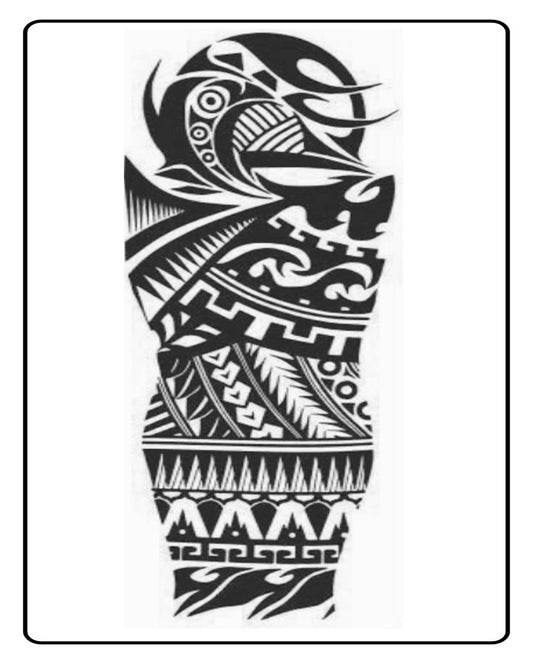 Tribal Full Sleeve semi Permanent Tattoo