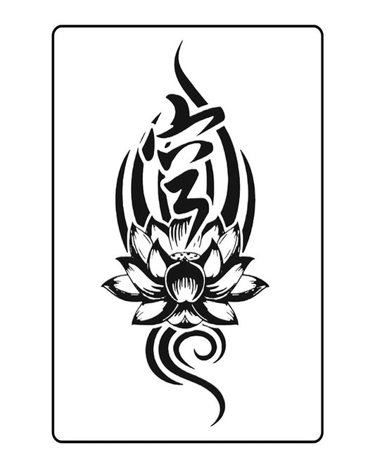 Tribal Lotus Semi Permanent Tattoo