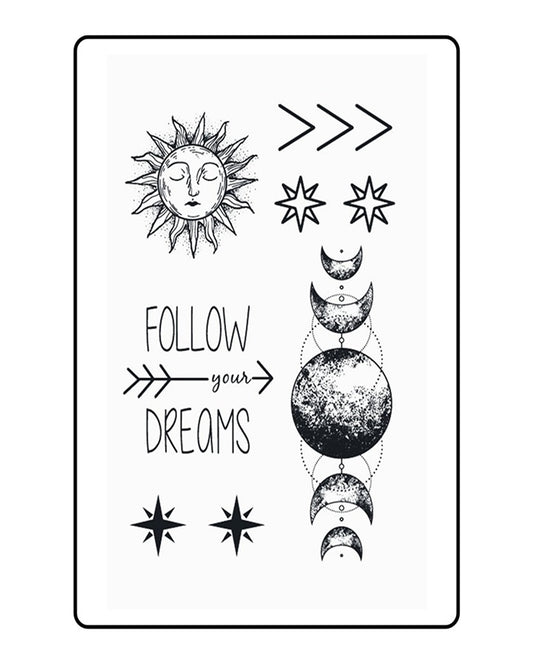 Follow Your Dreams Semi Permanent Tattoo
