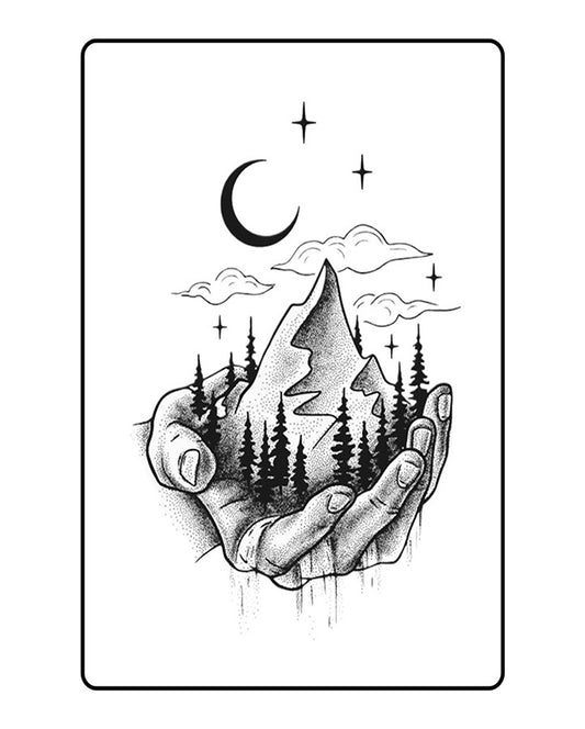 Handheld Mountain Semi Permanent Tattoo