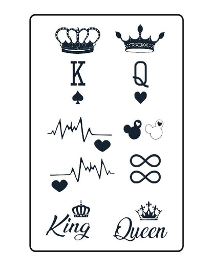 King & Queen Bundle Semi Permanent Tattoo