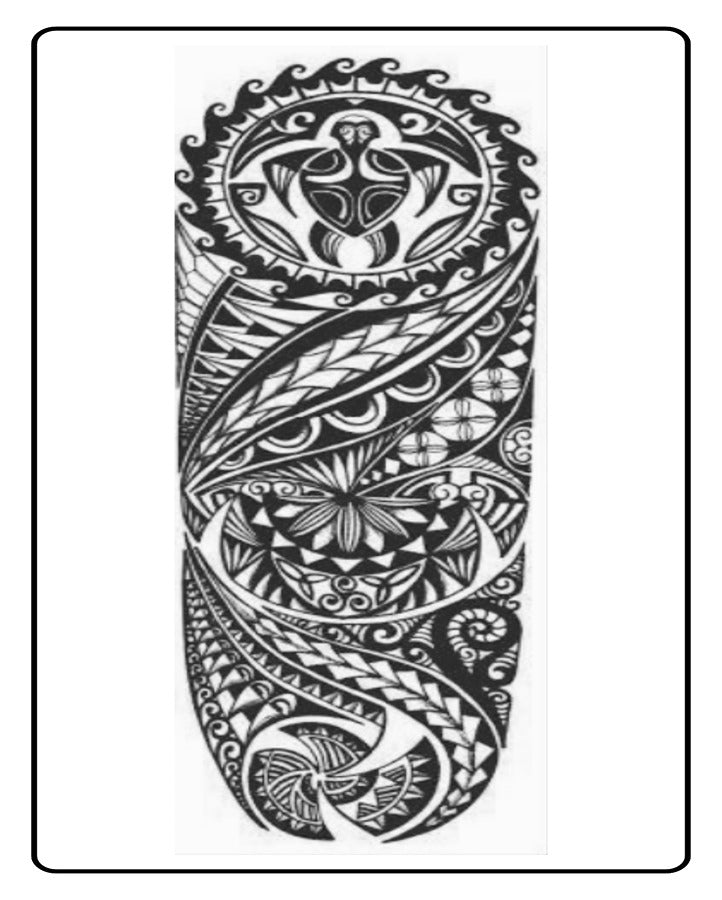Maori Tribal Full Sleeve Semi Permanent Tattoo