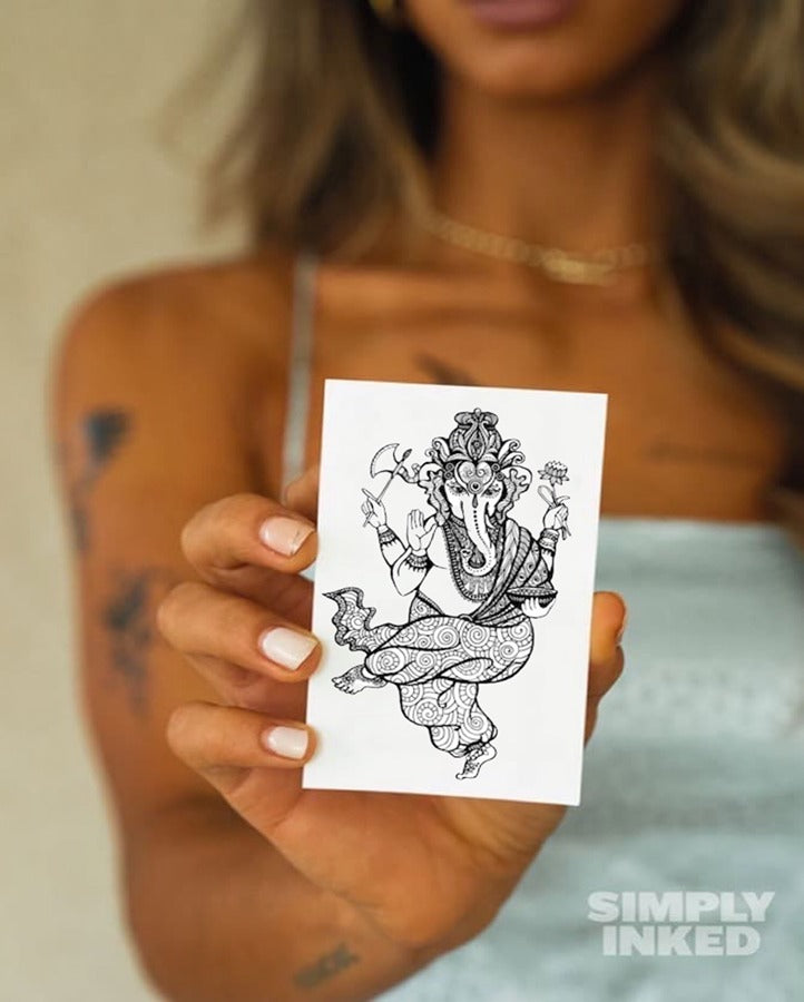 Shree Ganesha Tattoo God Waterproof Men and Women Temporary Body Tattoo