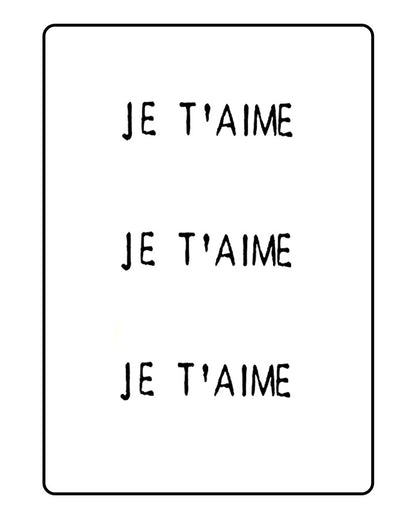 Je T'aime Temporary Tattoo