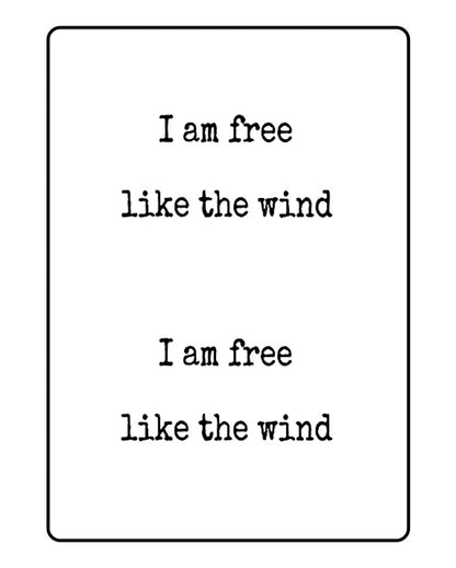 Free like the wind Temporary Tattoo