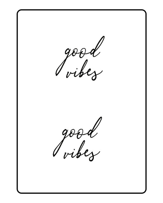 Good Vibes Temporary Tattoo