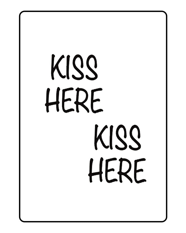 "Kiss Here" Temporary Tattoo