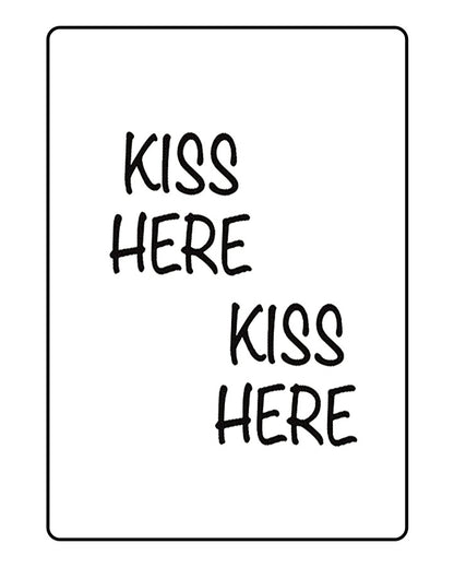 "Kiss Here" Temporary Tattoo