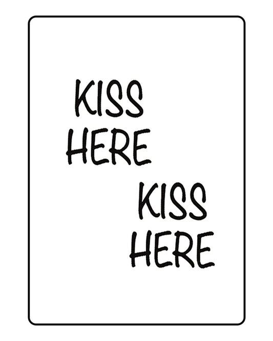 "Kiss Here" Temporary Tattoo