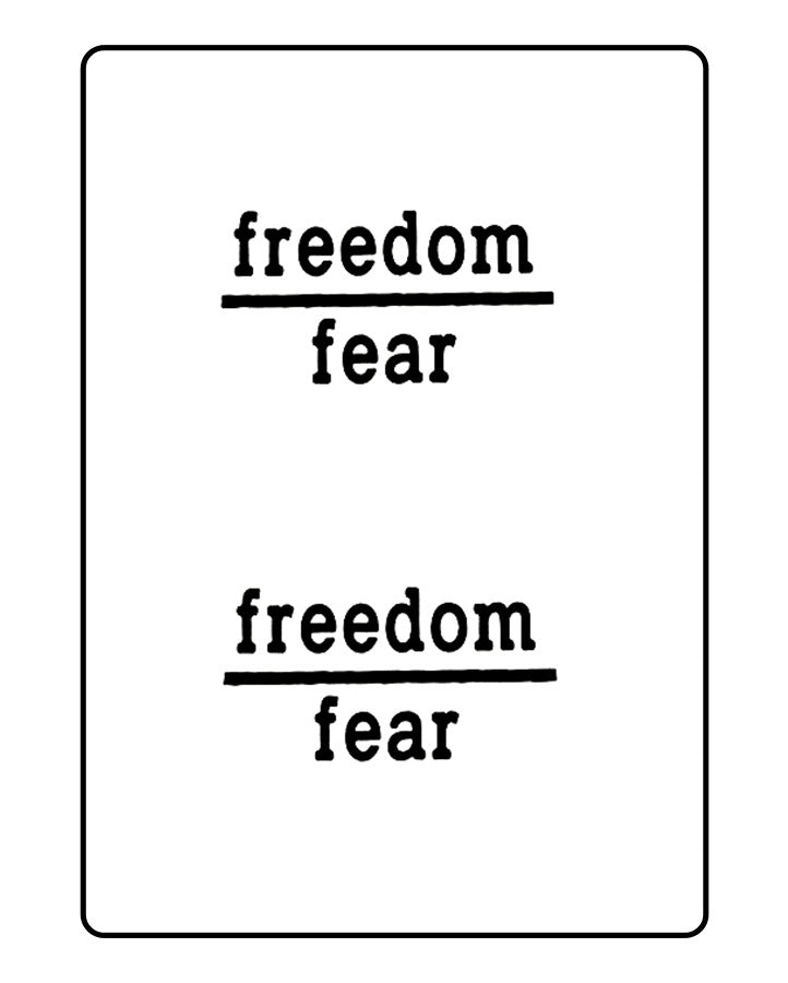 Freedom over Fear Temporary Tattoo
