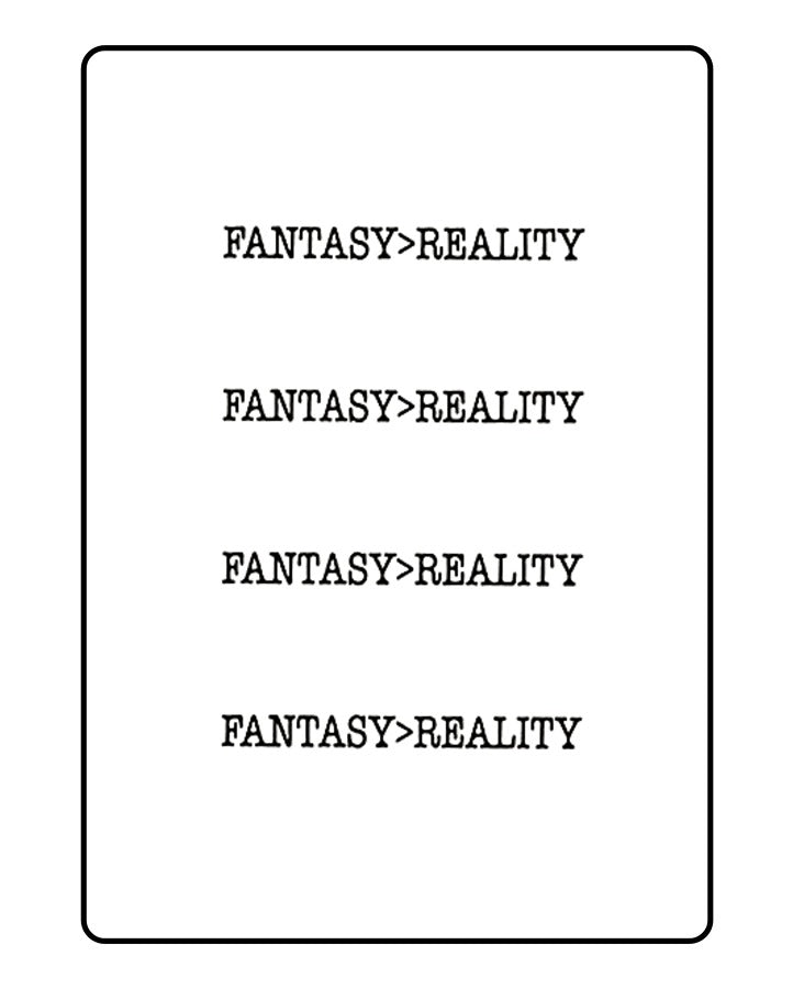 fantasy&gt;reality Temporary Tattoo