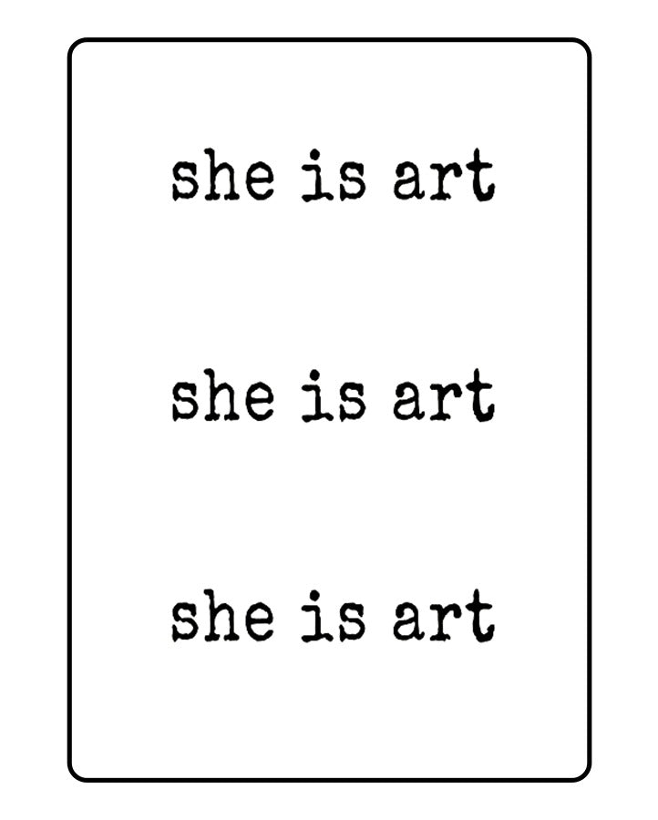 She is art Temporary Tattoo