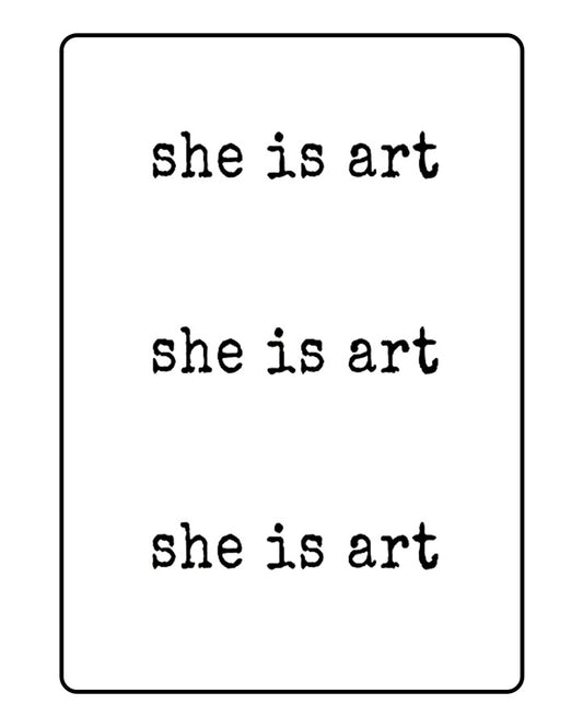 She is art Temporary Tattoo