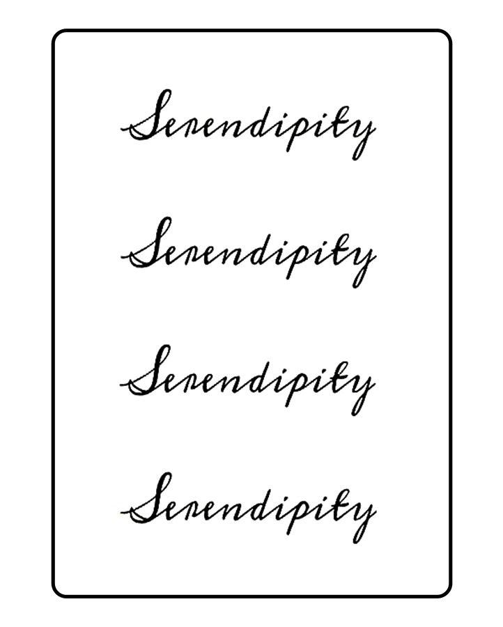 Serendipity Temporary Tattoo