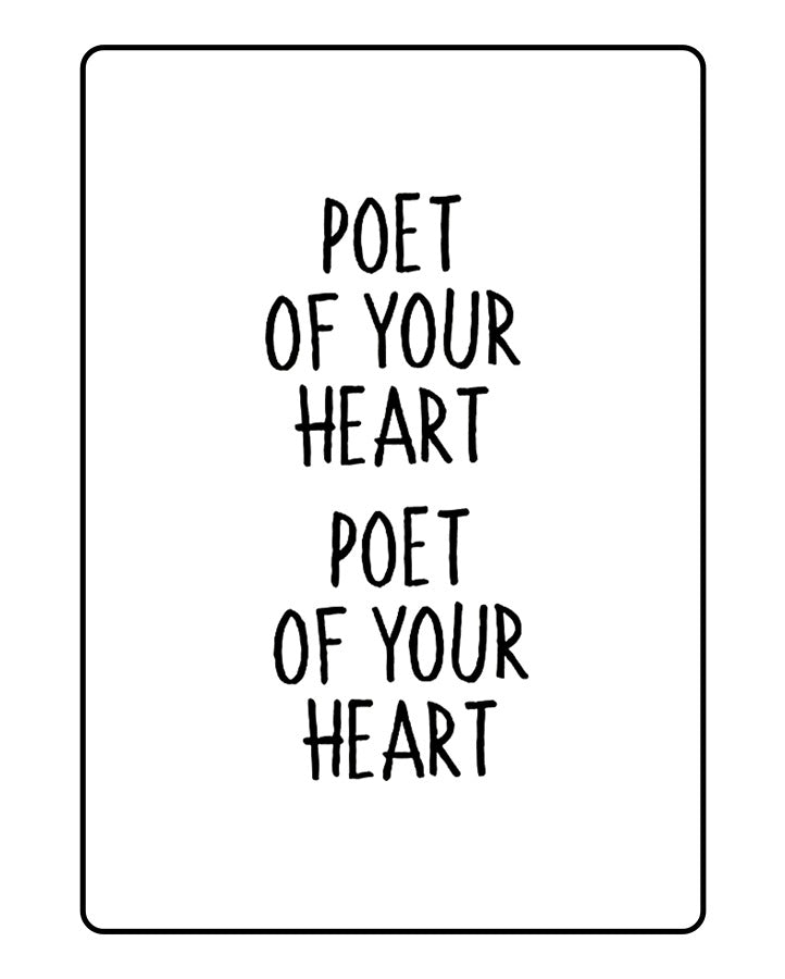 "Poet of your heart" Temporary Tattoo