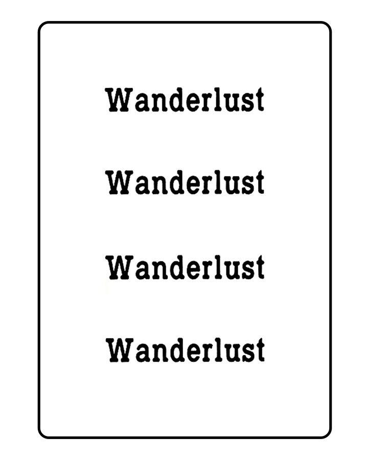 "Wanderlust" Temporary Tattoo