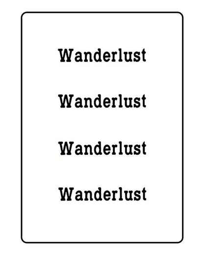 "Wanderlust" Temporary Tattoo