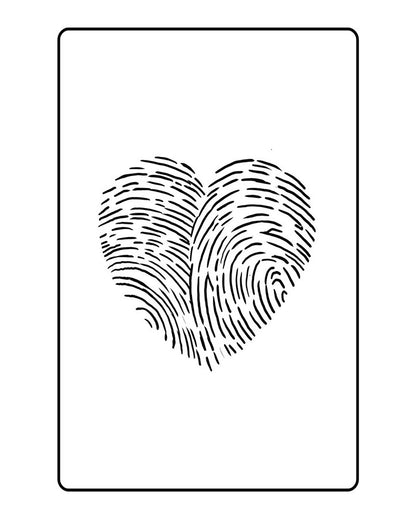 Finger Prints Heart Semi Permanent Tattoo