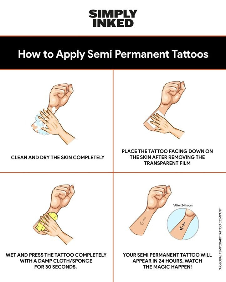 Rose Finger Semi Permanent Tattoo