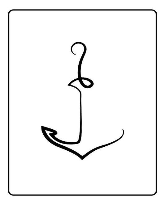 Minimal Anchor Temporary Tattoo