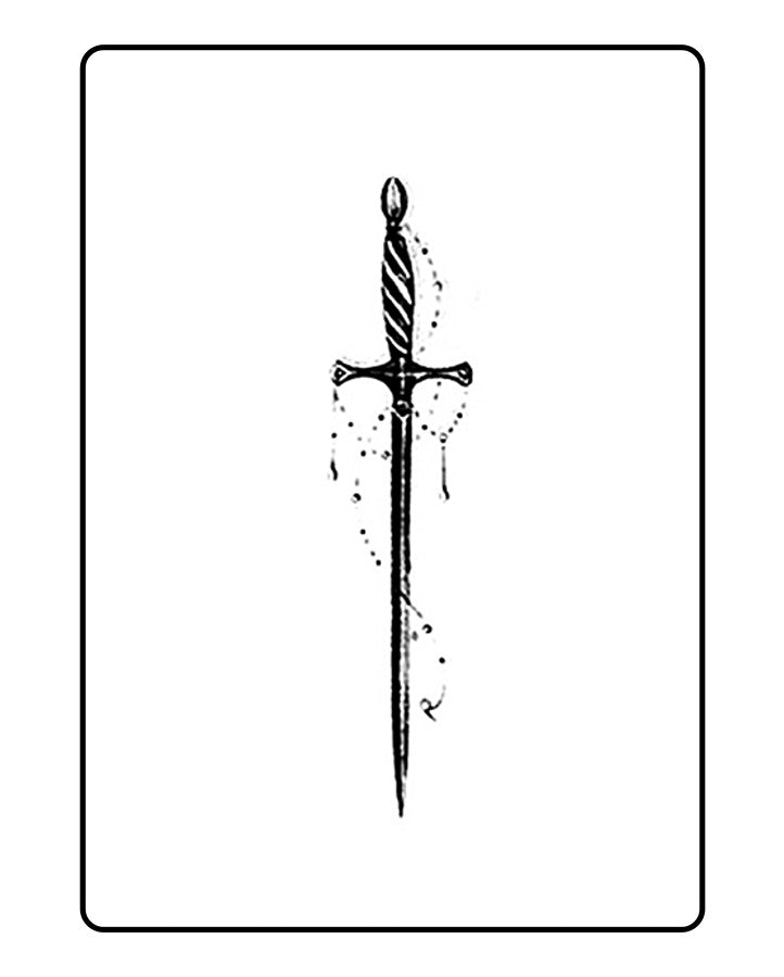 Mythical Sword Temporary Tattoo