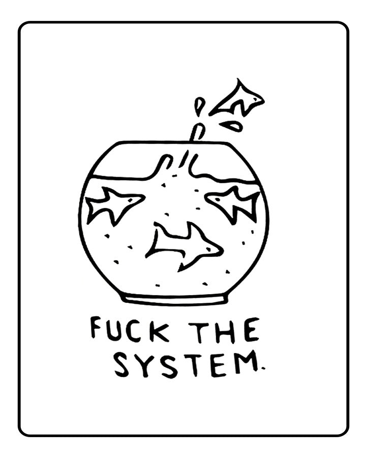 Fuck the System Temporary Tattoo