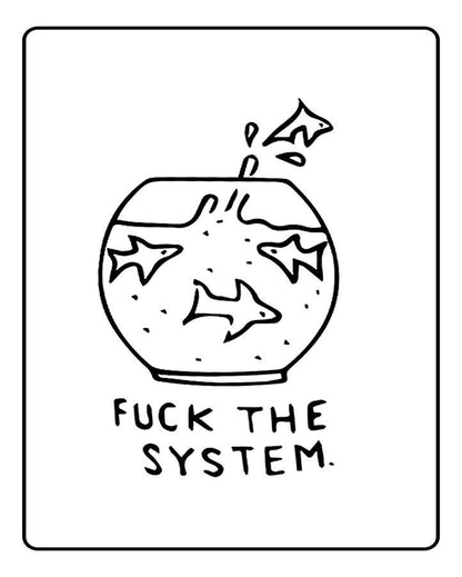 Fuck the System Temporary Tattoo