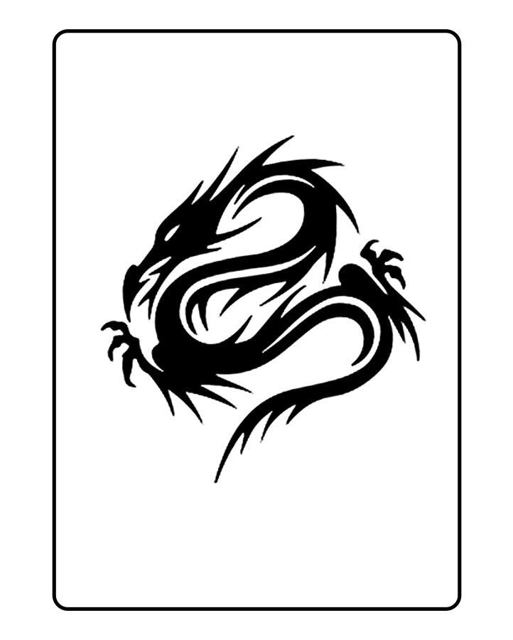 Tribal Dragon Temporary Tattoo