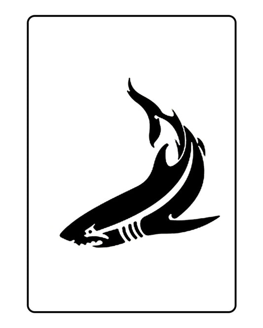Tribal Shark Tattoo - Semi Permanent