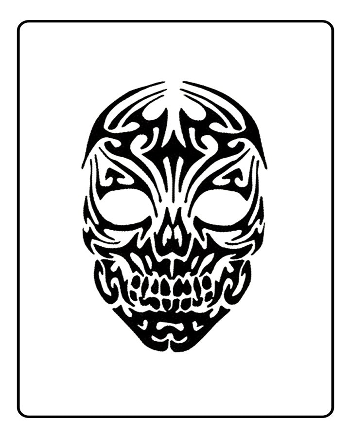 NEW Tribal Skull Temporary Tattoo