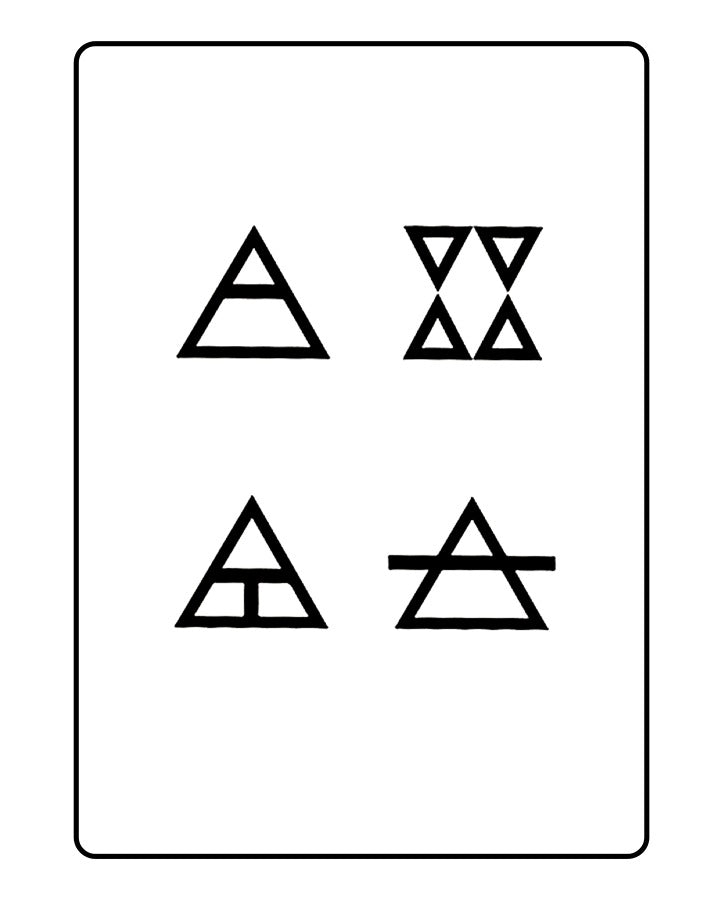 Geometric Triangles Temporary Tattoo