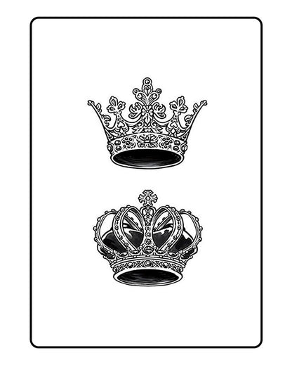 King & Queen Crown Temporary Tattoo