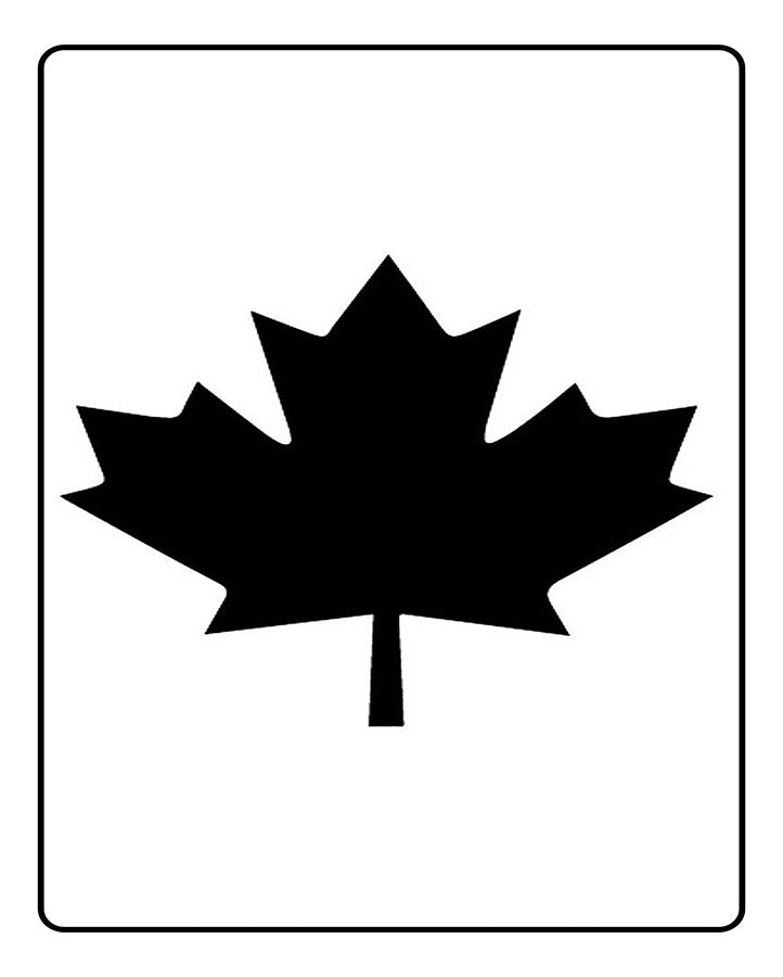 Black Maple Leaf Temporary Tattoo