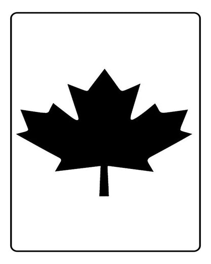 Black Maple Leaf Temporary Tattoo