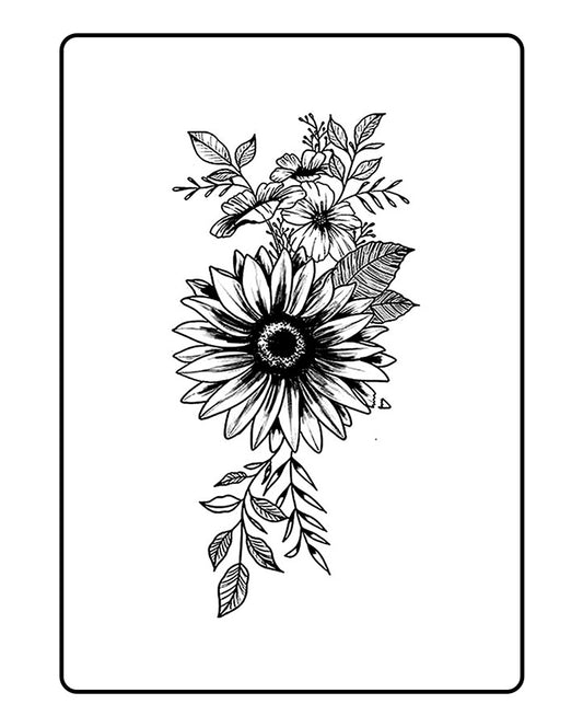 Blossoming Sunflower Temporary Tattoo