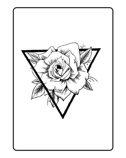 Geometric Rose Tattoo - Semi Permanent