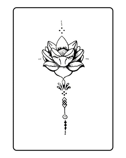 Lotus Flower Temporary Tattoo