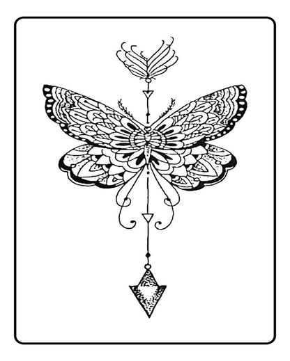 BUTTERFLY ARROW Temporary Tattoo