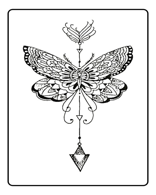 BUTTERFLY ARROW Temporary Tattoo