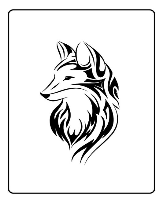 Wolf Lining Temporary Tattoo