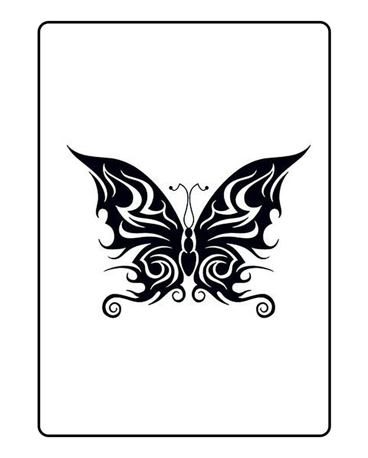 Tribal Bold Butterfly Temporary Tattoo