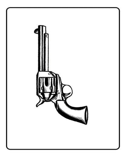 Revolver Temporary Tattoo