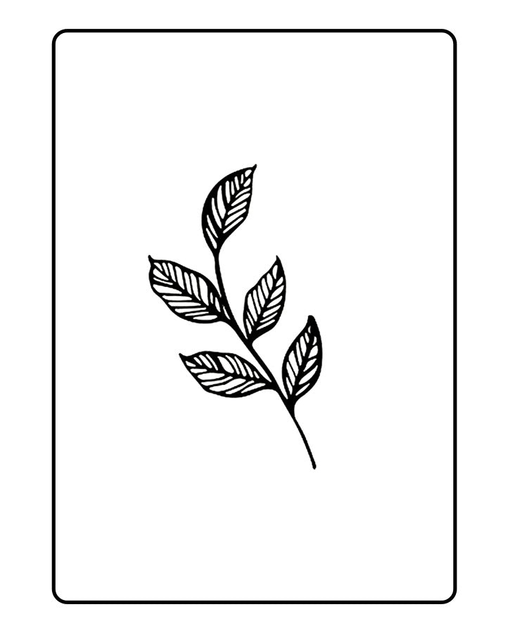 Geometric Leaves Temporary Tattoo