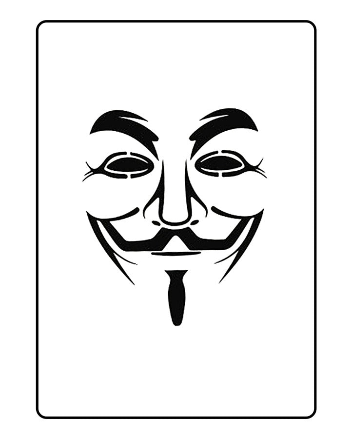 Anonymous Mask Temporary Tattoo