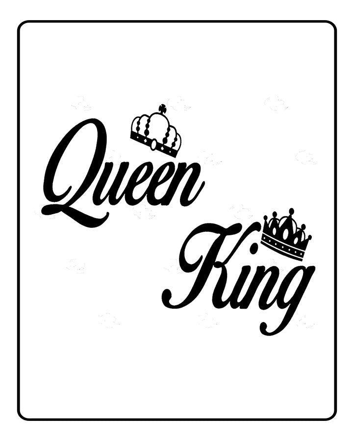 King & Queen Temporary Tattoo