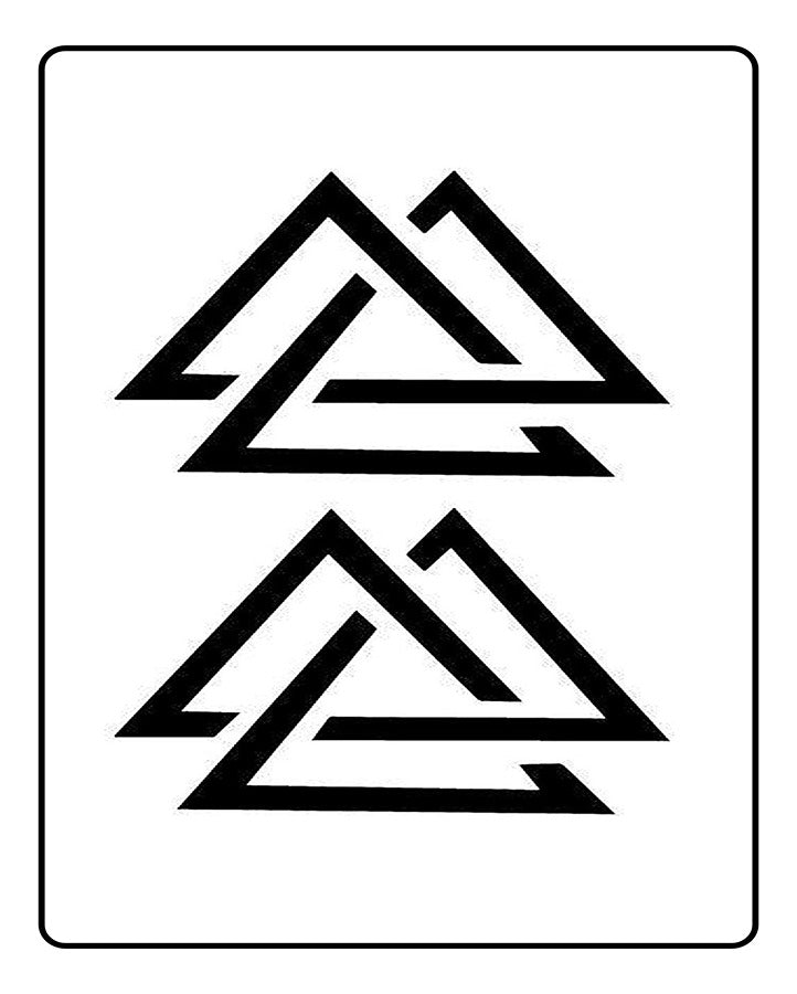 Valknut Temporary Tattoo