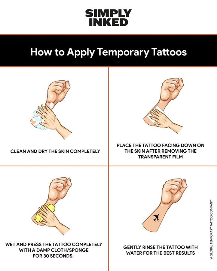 NEW Minimal World Temporary Tattoo
